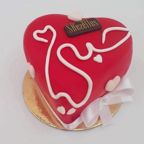 Gâteau Anniversaire Forme Cœur Heart Love Saint Valentin