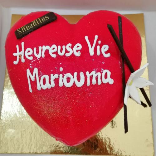 Gâteau Anniversaire Forme Cœur Heart Love Saint Valentin