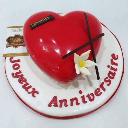 Gâteau Anniversaire Forme Cœur Heart Love Saint Valentin