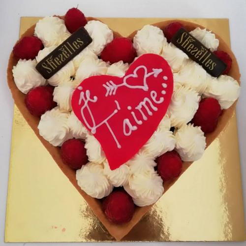 Gâteau Forme Cœur Fruits Heart Frut Framboise Fraise