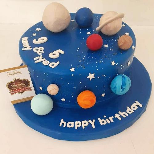 Gâteau Anniversaire Thème Personnalise Gâteau  Astres 