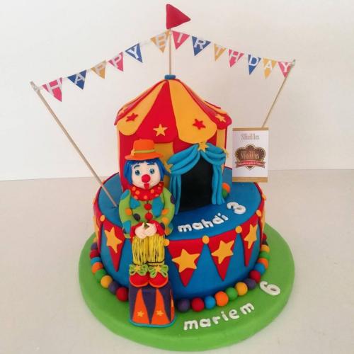 Gâteau Anniversaire Thème Personnalise Gâteau Clown Cirque