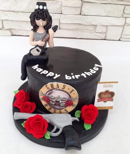 Gâteau Anniversaire Thème Personnalise Gâteau Gunsroses 