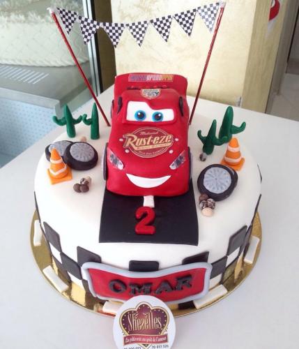 Gâteau Anniversaire Personnalisé 3D Cars Flash MCQueen Gâteau Cars Flash