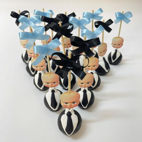 Cakepops pops gateau cakepops anniversaire personnalise theme baby boss 