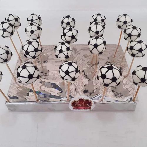 Cakepops pops gateau cakepops anniversaire personnalise theme ballon foot 