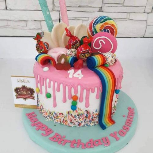 Gâteau drop cake drip cake gâteau chocolat coulant