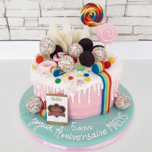 Gâteau drop cake drip cake gâteau chocolat coulant