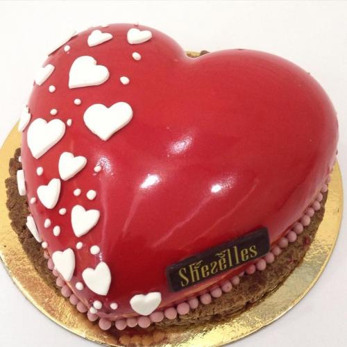 Gâteau cœur amour saint valentin fête des mère père saint valentin