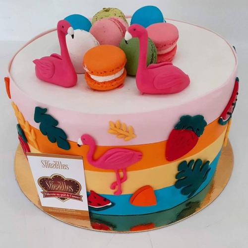 Gâteau anniversaire flamant rose gâteau flamant rose Flamingo