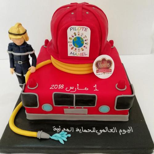 Gâteau pour entreprise société gâteau société travail sapeur pompier sam pompier 