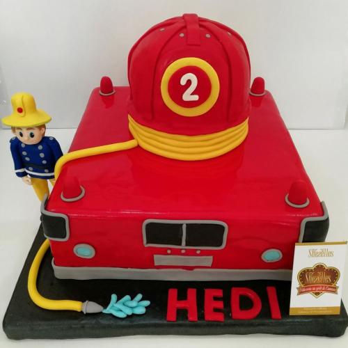 Gâteau pour entreprise société gâteau société travail sapeur pompier sam pompier 