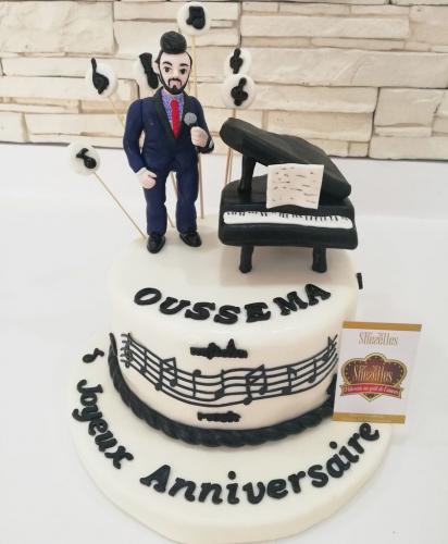 Gâteau anniversaire musique gâteau spécial musique piano pianiste 