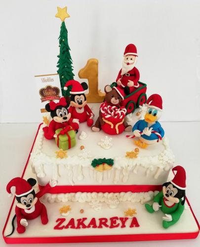 gateau noel gateau personnalise 3d noel sapin bonhomme neige traineau neige jolie gateau noel 013