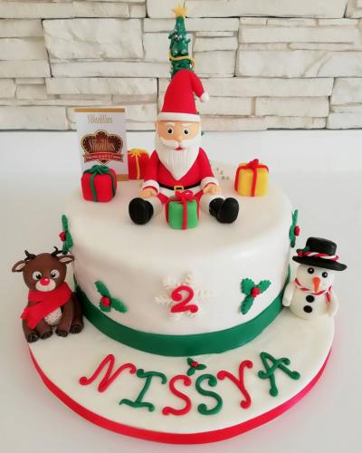 gateau noel gateau personnalise 3d noel sapin bonhomme neige traineau neige jolie gateau noel 016