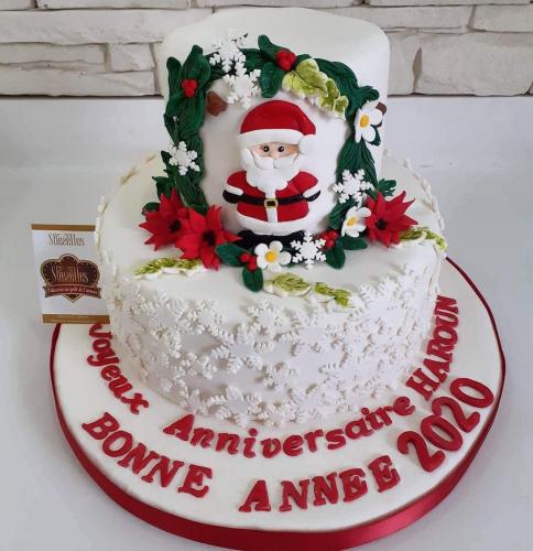 gateau noel gateau personnalise 3d noel sapin bonhomme neige traineau neige jolie gateau noel 023