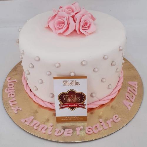 Gâteau anniversaire femme fleurs florale chic luxe gâteau femme chic fleurs jolie modèle