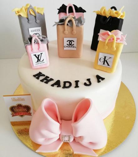 Gâteau anniversaire sac shopping gâteau sac main dior chanel louis vuiton YSL