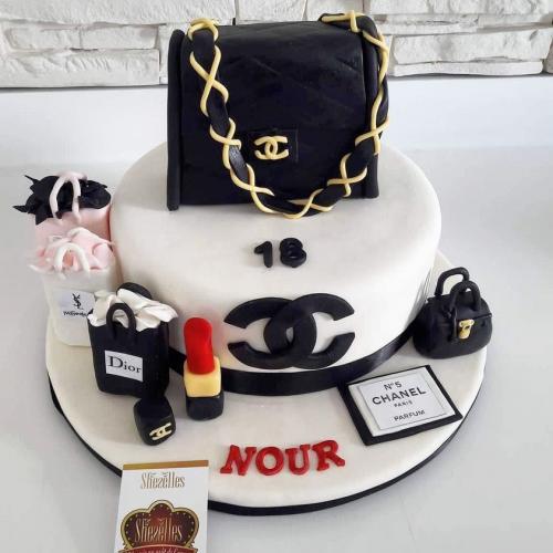 Gâteau anniversaire sac shopping gâteau sac main dior chanel louis vuiton YSL