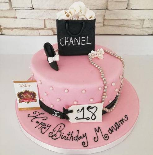 Gâteau anniversaire sac shopping gâteau sac main dior chanel louis vuiton YSL