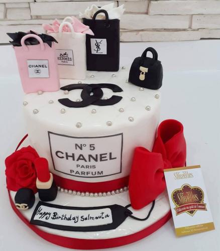 Gâteau anniversaire sac shopping gâteau sac main dior chanel louis vuiton YSL