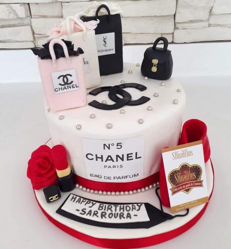 Gâteau anniversaire sac shopping gâteau sac main dior chanel louis vuiton YSL