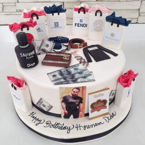 Gâteau anniversaire homme chic lv dior ysl gâteau saint valentin amour amoureux