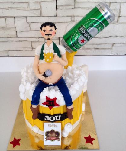 Gâteau anniversaire pour homme chic gâteau bière alcool whisky gâteau vodka jackdaniel seau glaçon