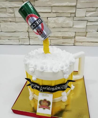 Gâteau anniversaire pour homme chic gâteau bière alcool whisky gâteau vodka jackdaniel seau glaçon