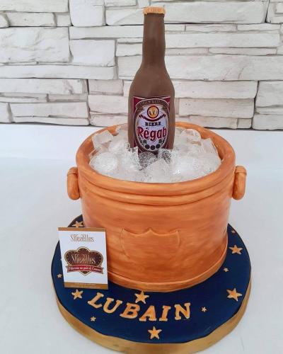 Gâteau anniversaire pour homme chic gâteau bière alcool whisky gâteau vodka jackdaniel seau glaçon