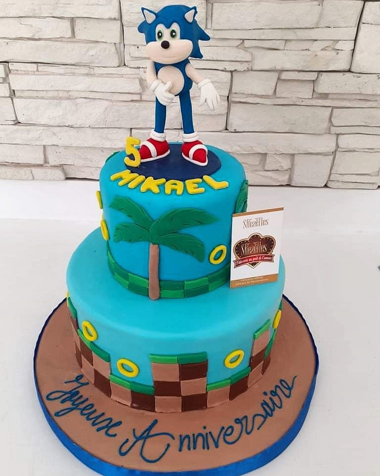 Gâteau d'anniversaire Super Sonic