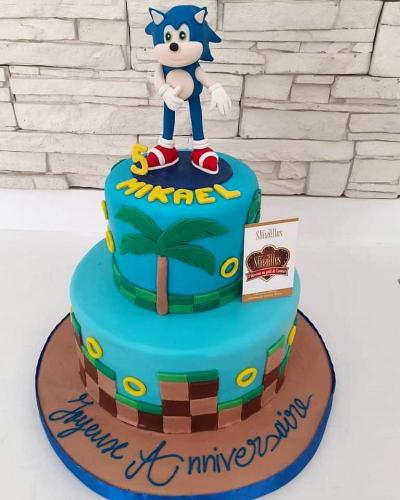 Gâteau anniversaire super sonic  gâteau sonic gâteau anniversaire supersonic
