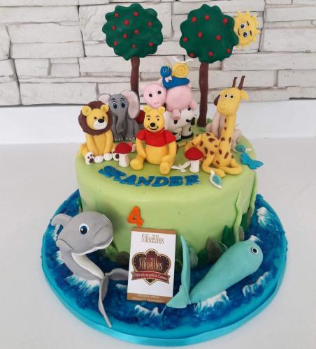 Gâteau Anniversaire Animaux Gâteau Animal Foret Ferme Lion Girafe
