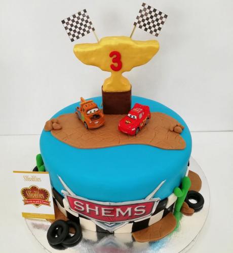 Gâteau Anniversaire Personnalisé 3D Cars Flash MCQueen Gâteau Cars Flash