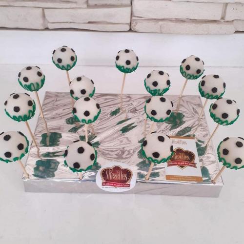 Cakepops pops gateau cakepops anniversaire personnalise theme ballon foot 