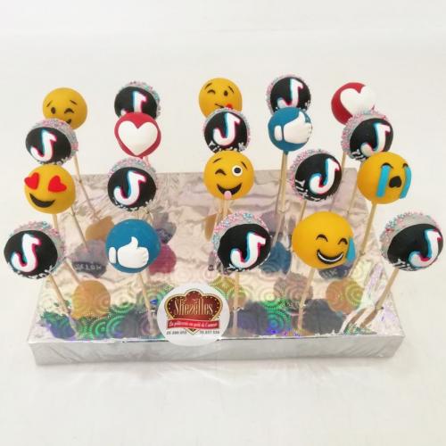 Cakepops pops gateau cakepops anniversaire personnalise theme ticktock smiles