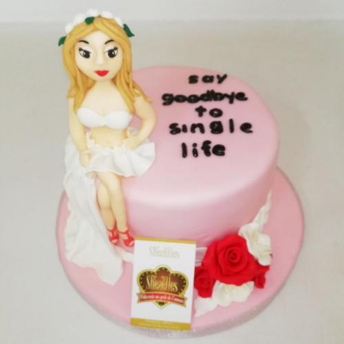 Gâteau Fête Enterrement vie jeune fille goodbye single life EVJF party cake