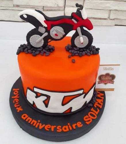 Gâteau pour entreprise société gâteau société travail KTM moto motocross 