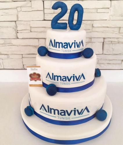Gâteau pour entreprise société gâteau société travail  almaviva 