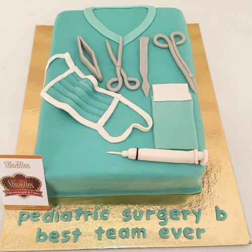 Gâteau pour entreprise société gâteau société travail médecin chirurgien 