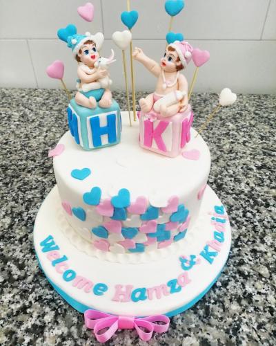 Gâteau twins jumeaux gâteau anniversaire jumeaux twins