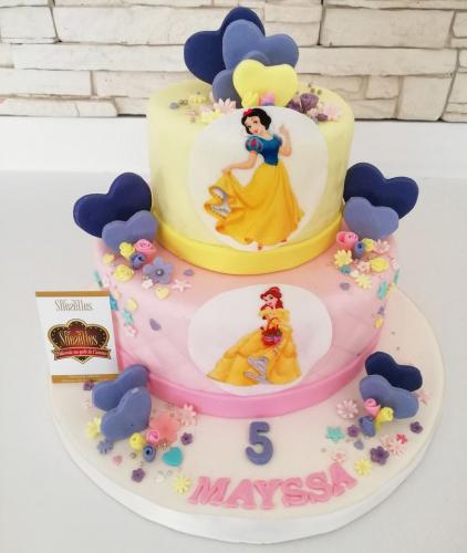 Gâteau anniversaire princesse Disney gâteau couronne princesse Disney Sofia Blanche Neige Belle Jasmine