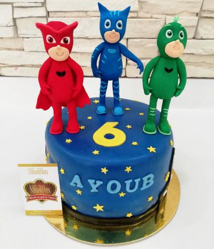 Gâteau anniversaire pyjamask pjmasks gâteau aniiversaire 3D Pyjamasques