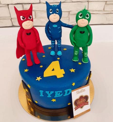 Gâteau anniversaire pyjamask pjmasks gâteau aniiversaire 3D Pyjamasques