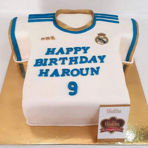 Gateau anniversaire sport foot basket tennis terrain foot Club Africain Espérance Sportif Tunis Etoile Sahel Ronaldo PSG OM Real Madrid