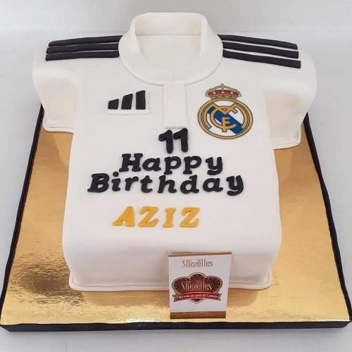 Gateau anniversaire sport foot basket tennis terrain foot Club Africain Espérance Sportif Tunis Etoile Sahel Ronaldo PSG OM Real Madrid