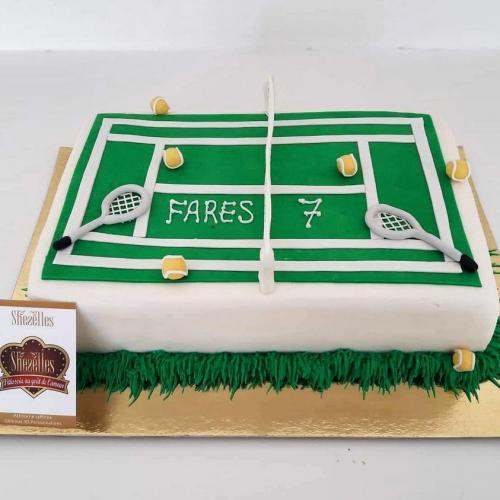 Gateau anniversaire sport foot basket tennis terrain foot Club Africain Espérance Sportif Tunis Etoile Sahel Ronaldo PSG OM Real Madrid