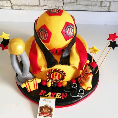 Gateau anniversaire sport foot basket tennis terrain foot Club Africain Espérance Sportif Tunis Etoile Sahel Ronaldo PSG OM Real Madrid