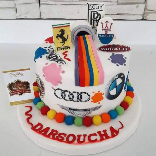 Gateau anniversaire sport foot basket tennis terrain foot Club Africain Espérance Sportif Tunis Etoile Sahel Ronaldo PSG OM Real Madrid