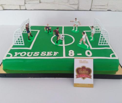 Gateau anniversaire sport foot basket tennis terrain foot Club Africain Espérance Sportif Tunis Etoile Sahel Ronaldo PSG OM Real Madrid